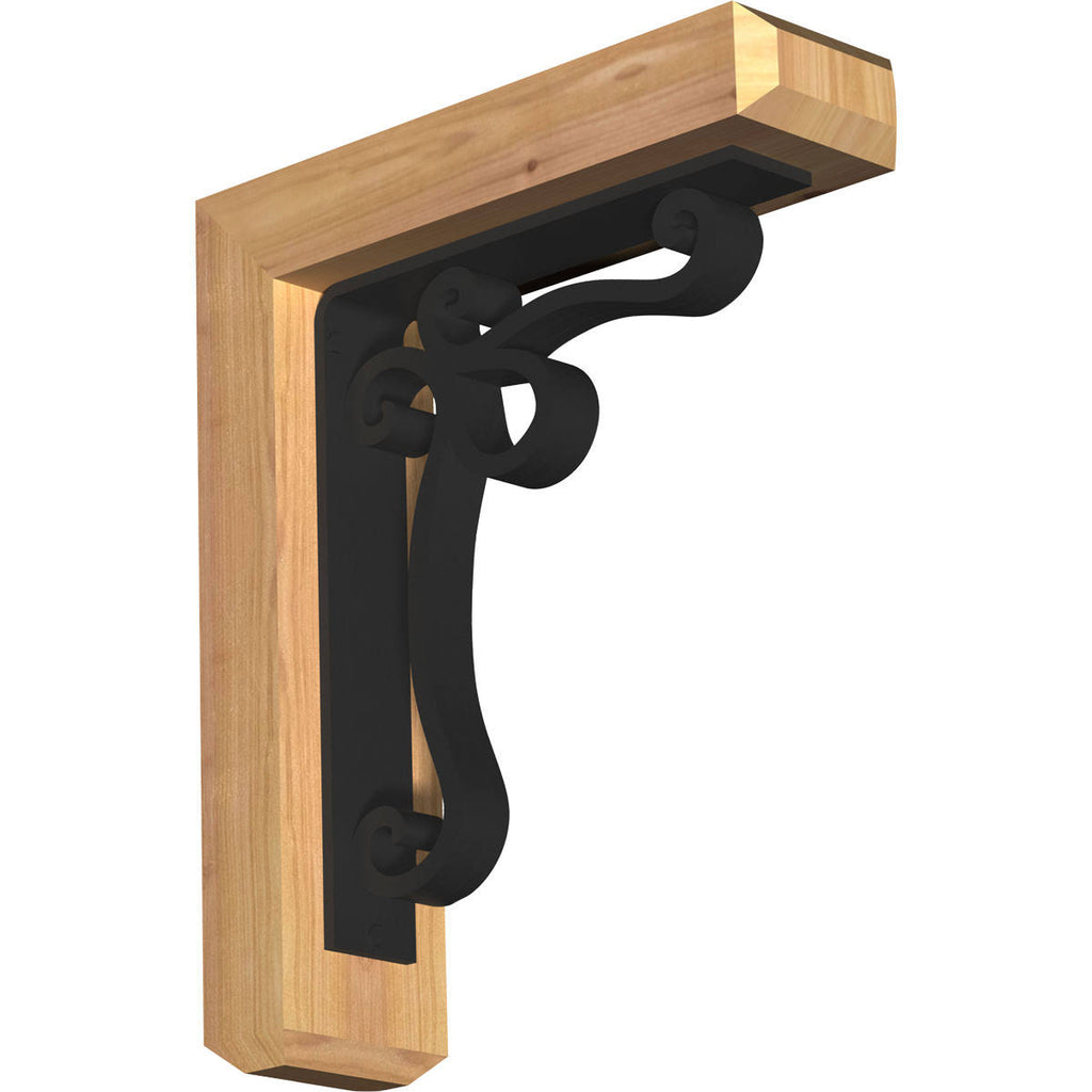 Orleans Craftsman Ironcrest Smooth Bracket, Western Red Cedar Q266