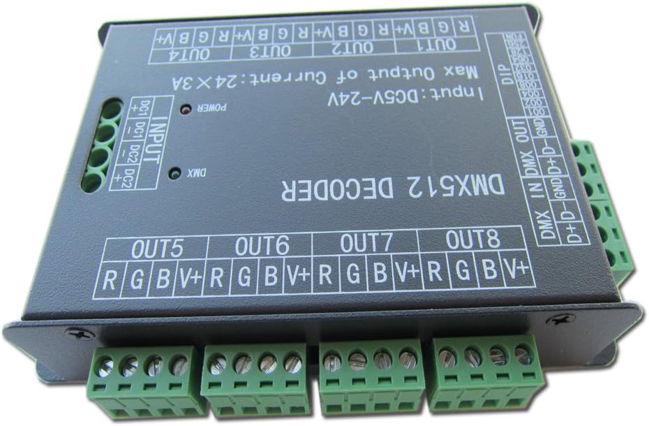24 Channel DMX512 LED Decoder Dimmer DC 5V-24V E5291