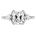 18K White Gold Three-Stone Diamond Engagement Ring U9378