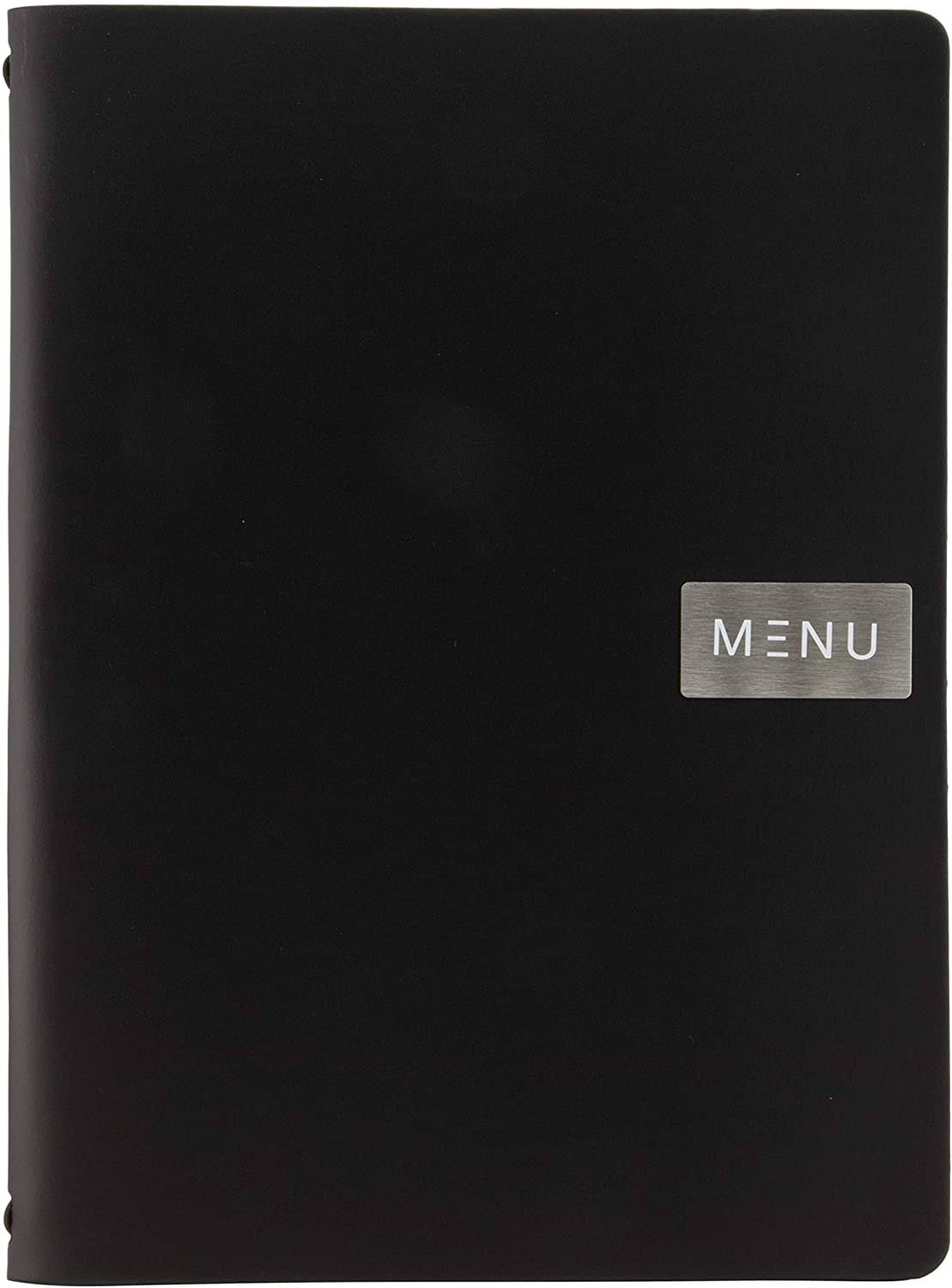 Black Leather Menu Holder L9725
