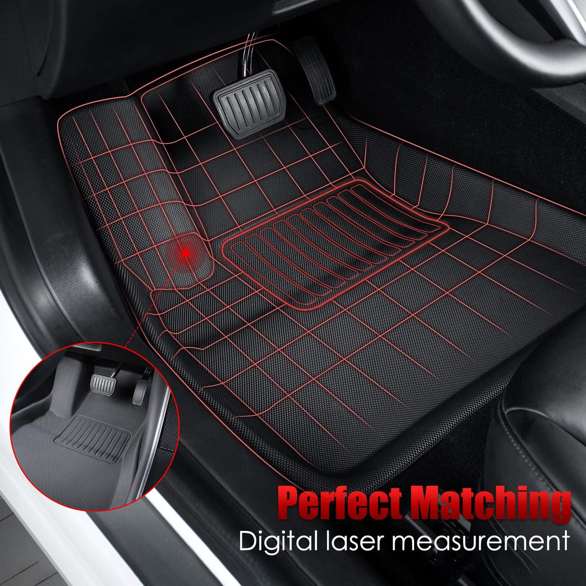 6 Pieces XPE Material Floor Mats with Cargo Liner T48024