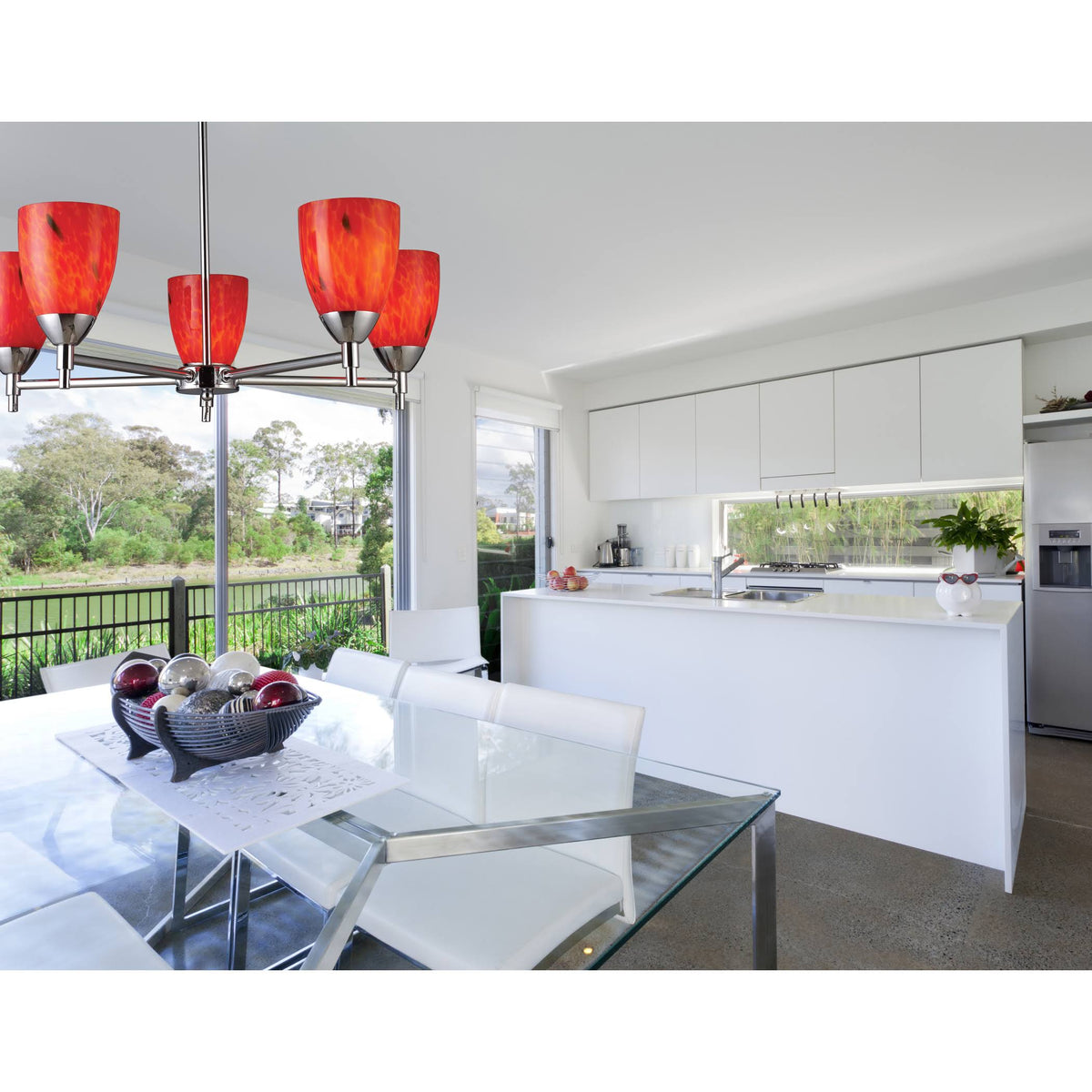 Polished Chrome 1-Light Sconce with Mountain Glass G20673