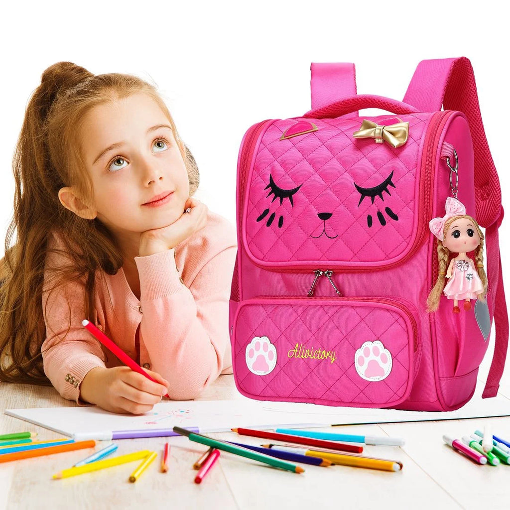 Rose Red Waterproof Kids Backpack X232