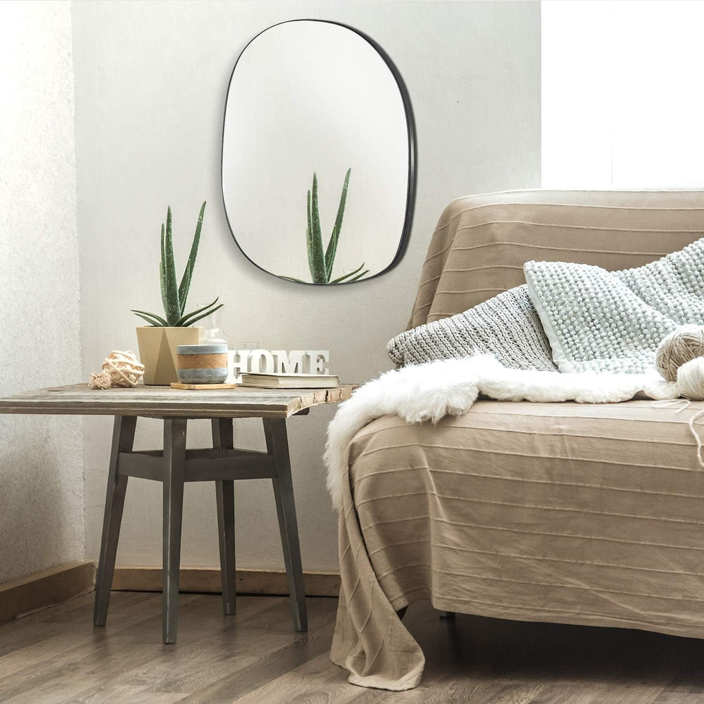 Asymmetrical Wall Mounted Mirror, 19.7 x 20.5 Inches S147