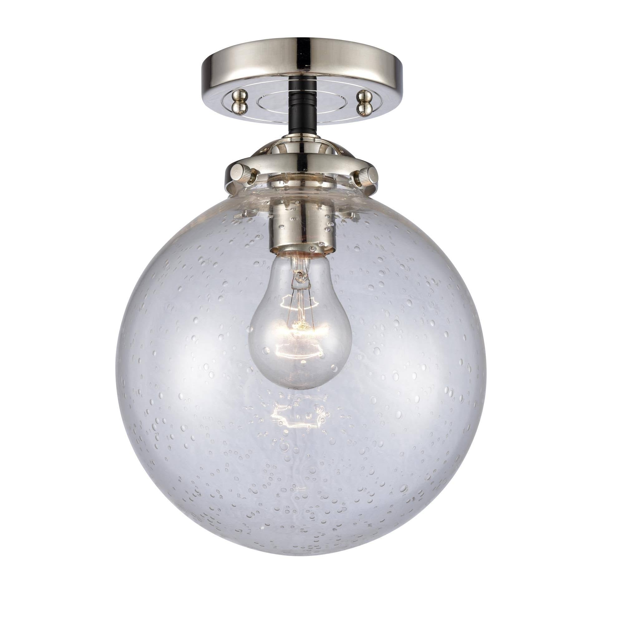 Black Polished Nickel LED Semi-Flush Mount Q743