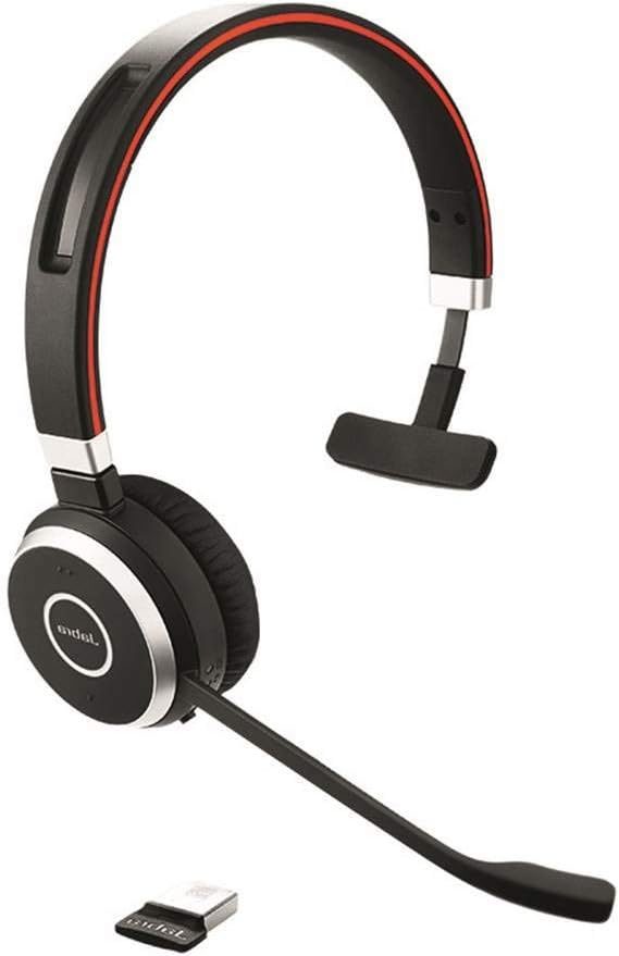 Jabra Evolve 65 UC Wireless Headset Mono with Link 370 USB Adapter Bluetooth Headset K7457