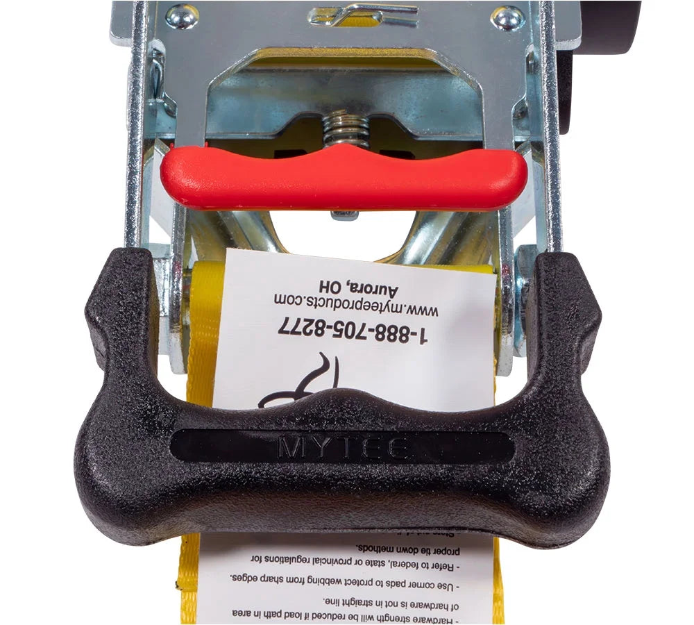 8 Pack 2" x 10' Retractable Ratchet Straps with Double J-Hook, 3,300 lbs Breaking Strength, Yellow U96539