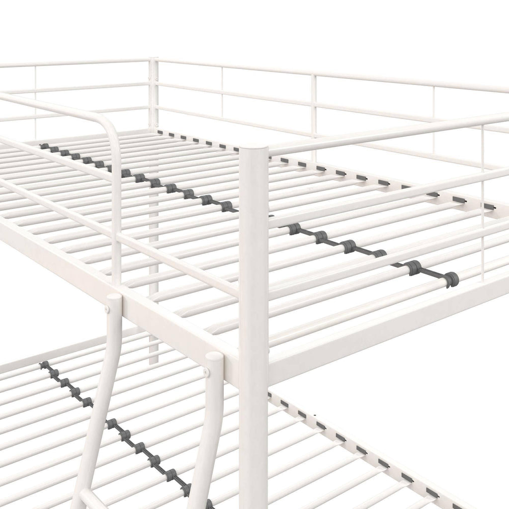 White Metal Twin Over Twin Bunk Bed U816