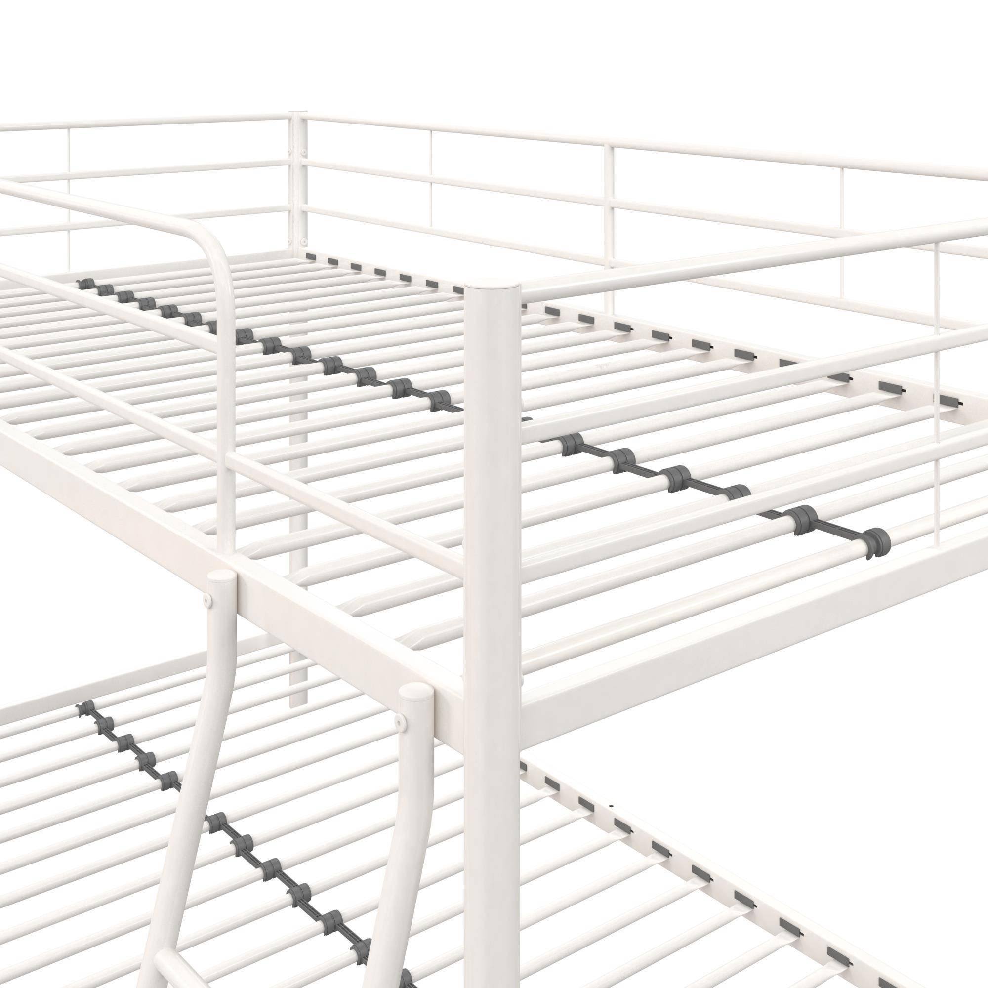 White Metal Twin Over Twin Bunk Bed U816