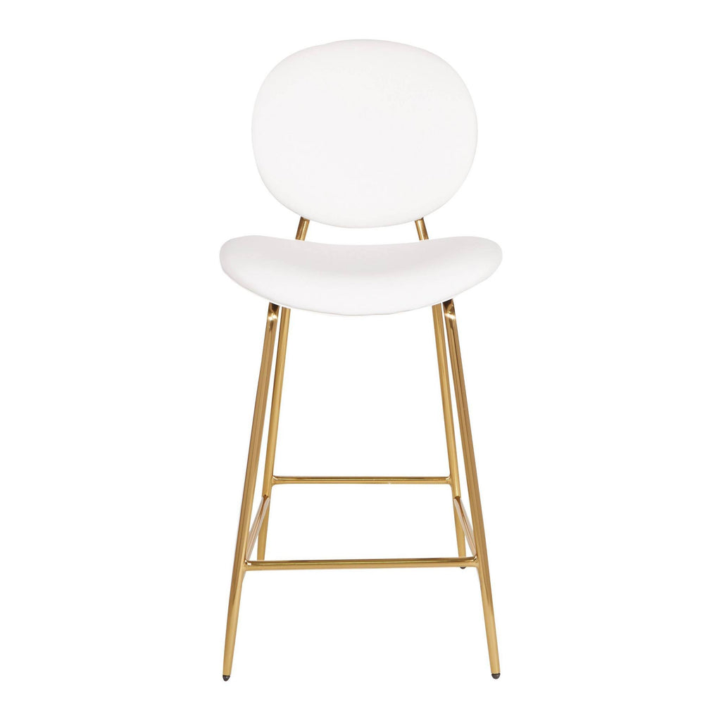 White Faux Leather Counter Stool K562