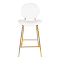 White Faux Leather Counter Stool K562