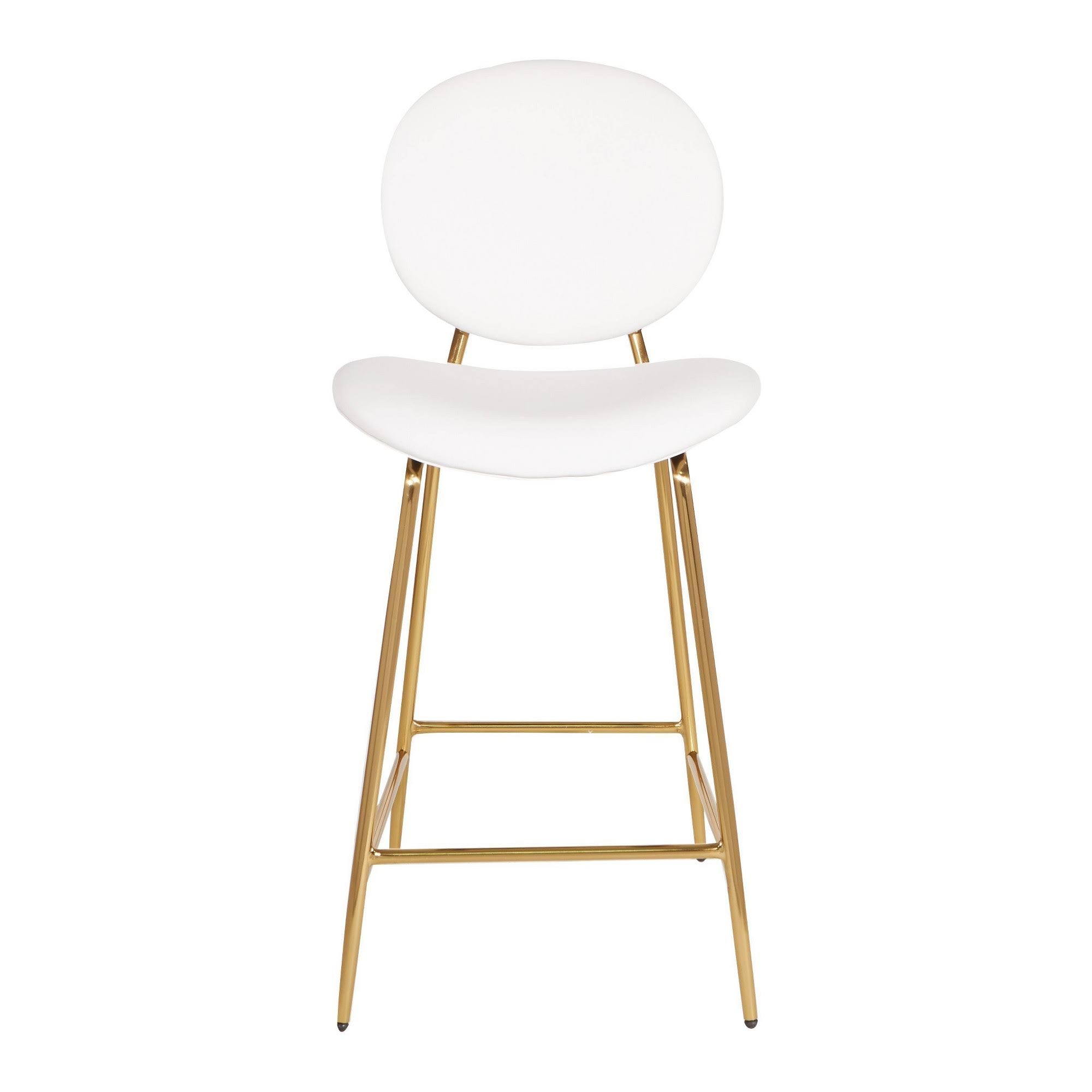 White Faux Leather Counter Stool K562
