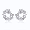 18K White Gold Baguette Diamond Stud Earrings R506234