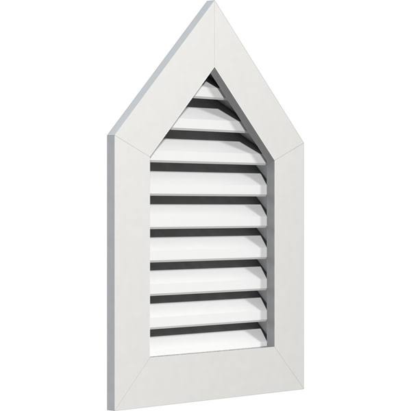 12 inch x 22 inch Peaked Top PVC Gable Vent E934137