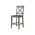 Solid Wood Counter Stool (Set of 2) Distressed Gray P74810