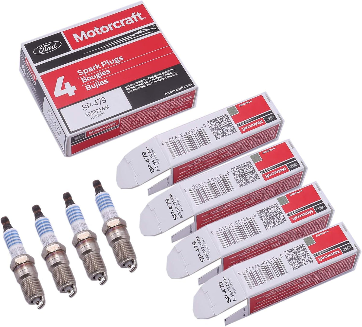 Ignition Coil and Spark Plug Set of 8 for Ford 4.6L 5.4L V8 K3133