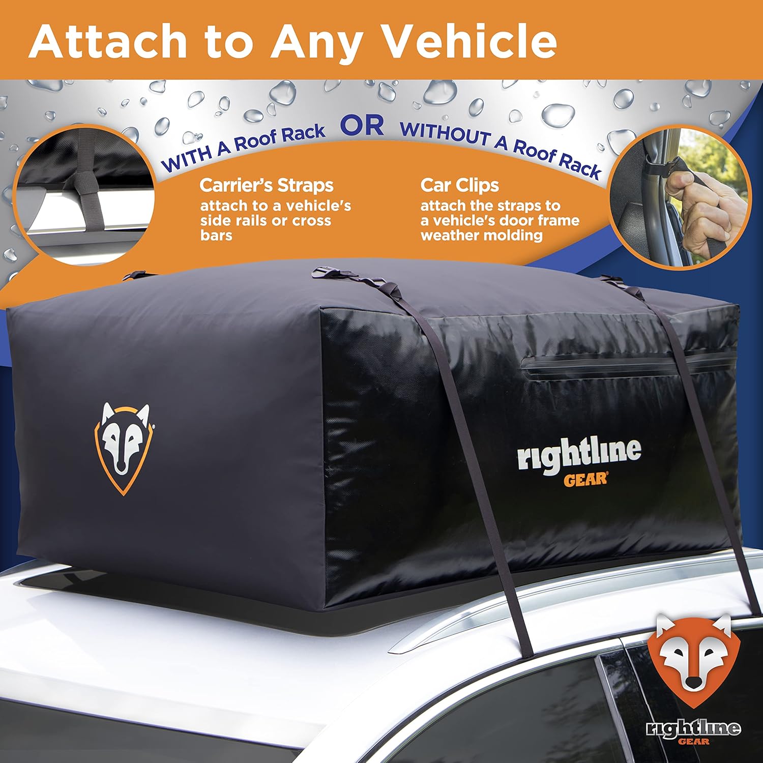 15 cu ft 100% Waterproof Car Top Carrier H97988