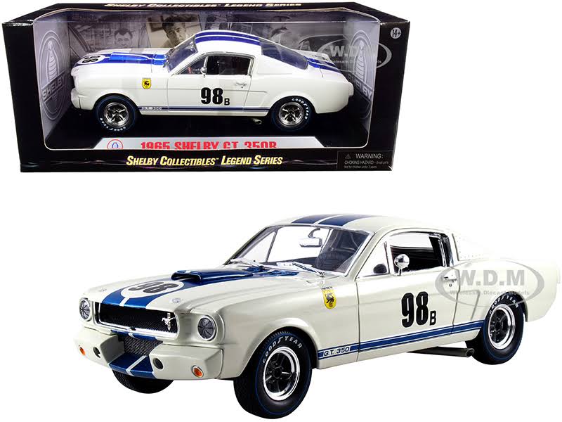 White with Blue Stripes 1/18 Diecast Model Car U28011