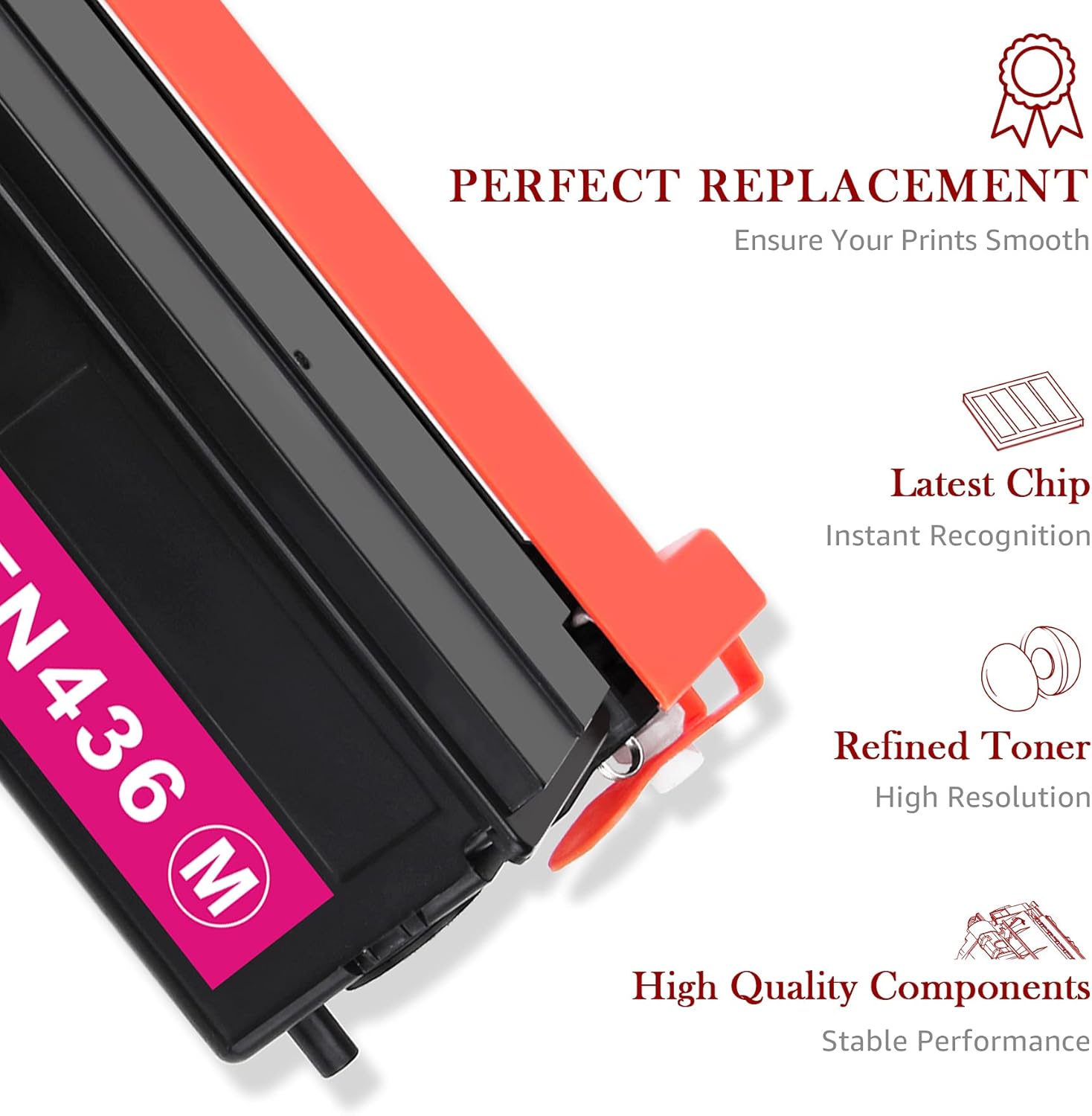 Compatible Toner Cartridge for Brother Printer (4 Packs) M1866