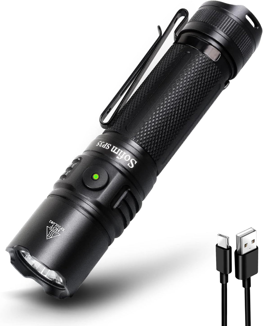 Rechargeable LED Flashlight 2000 Lumen with ATR, USB-A to USB-C Cable R4230
