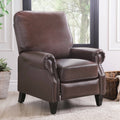 Brown Leather Pushback Recliner B4096
