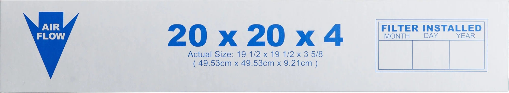 20x20x4 Pleated Air Filters MERV 13 Carbon 1 Pack Y623948