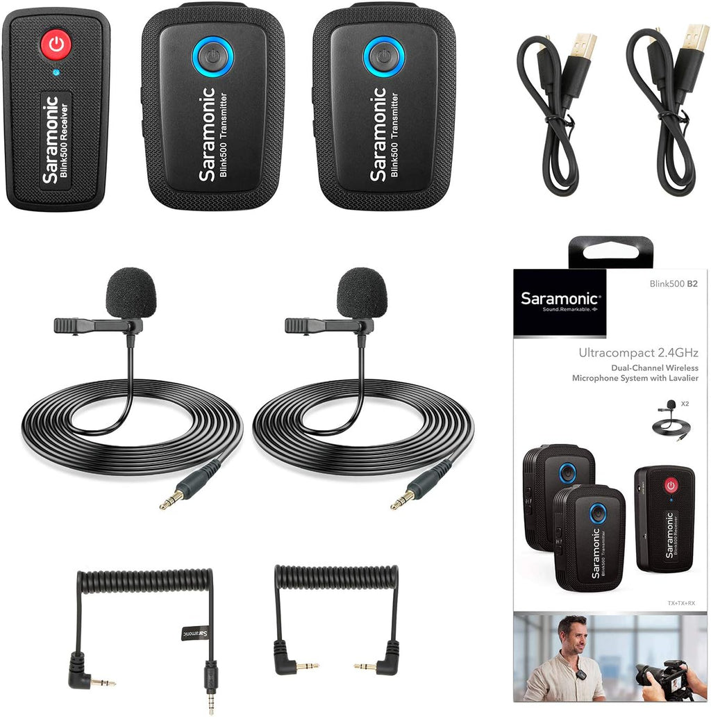Wireless Lavalier Microphone for Camera DSLR Android iOS Phone Video H2700