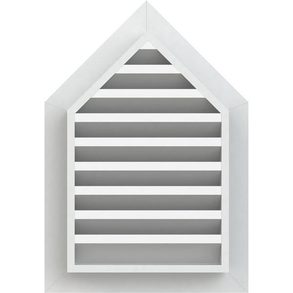 12 inch x 22 inch Peaked Top PVC Gable Vent E934137