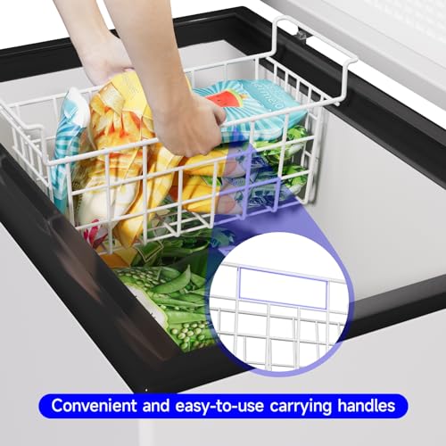 2 Pack 17.5 Inch Freezer Storage Bins with Handles H5536