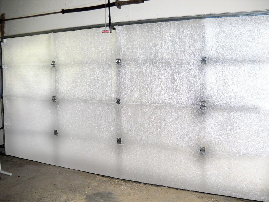 White Pre-Cut Inserts 2 Car Garage Door Insulation Kit Reflective Foam G1667