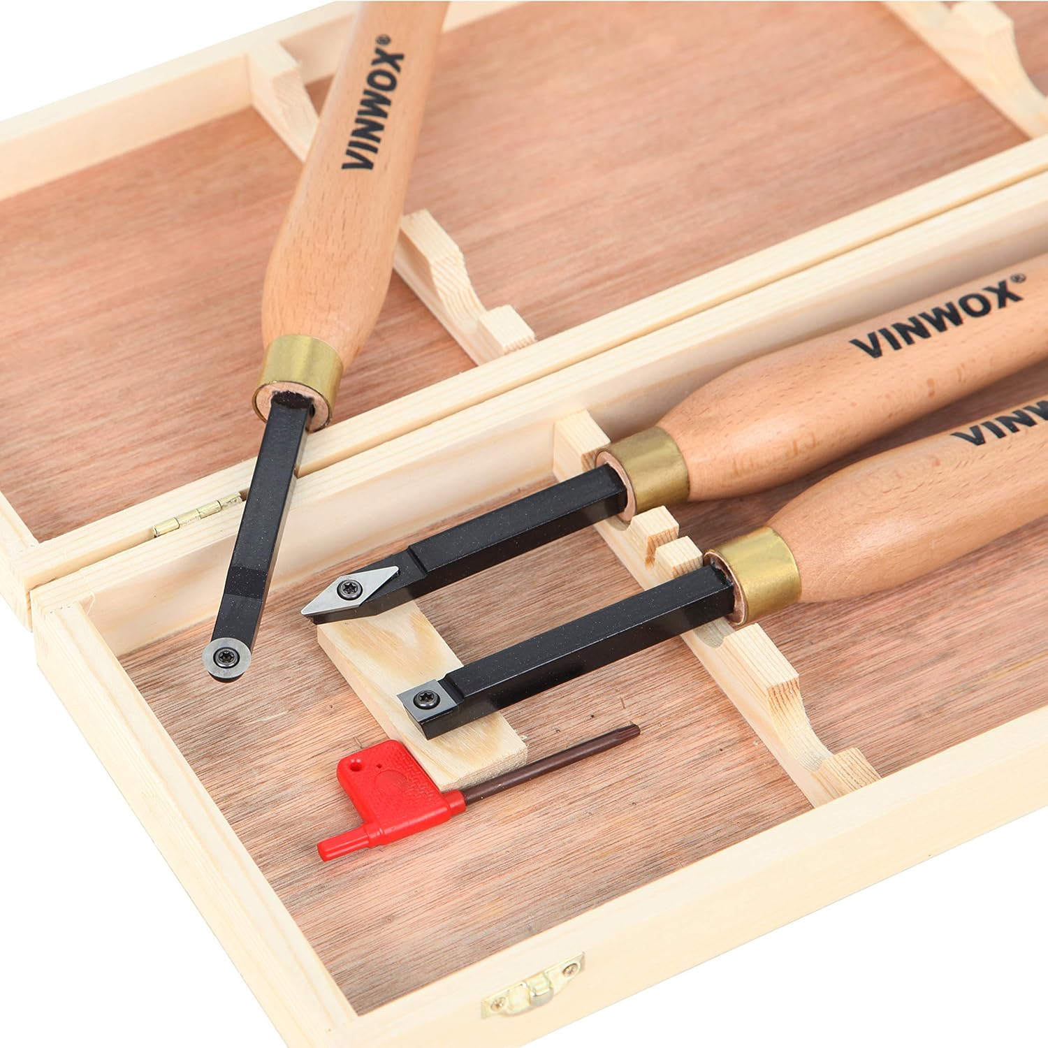3 PCS Carbide Wood Lathe Turning Tool Set V86089