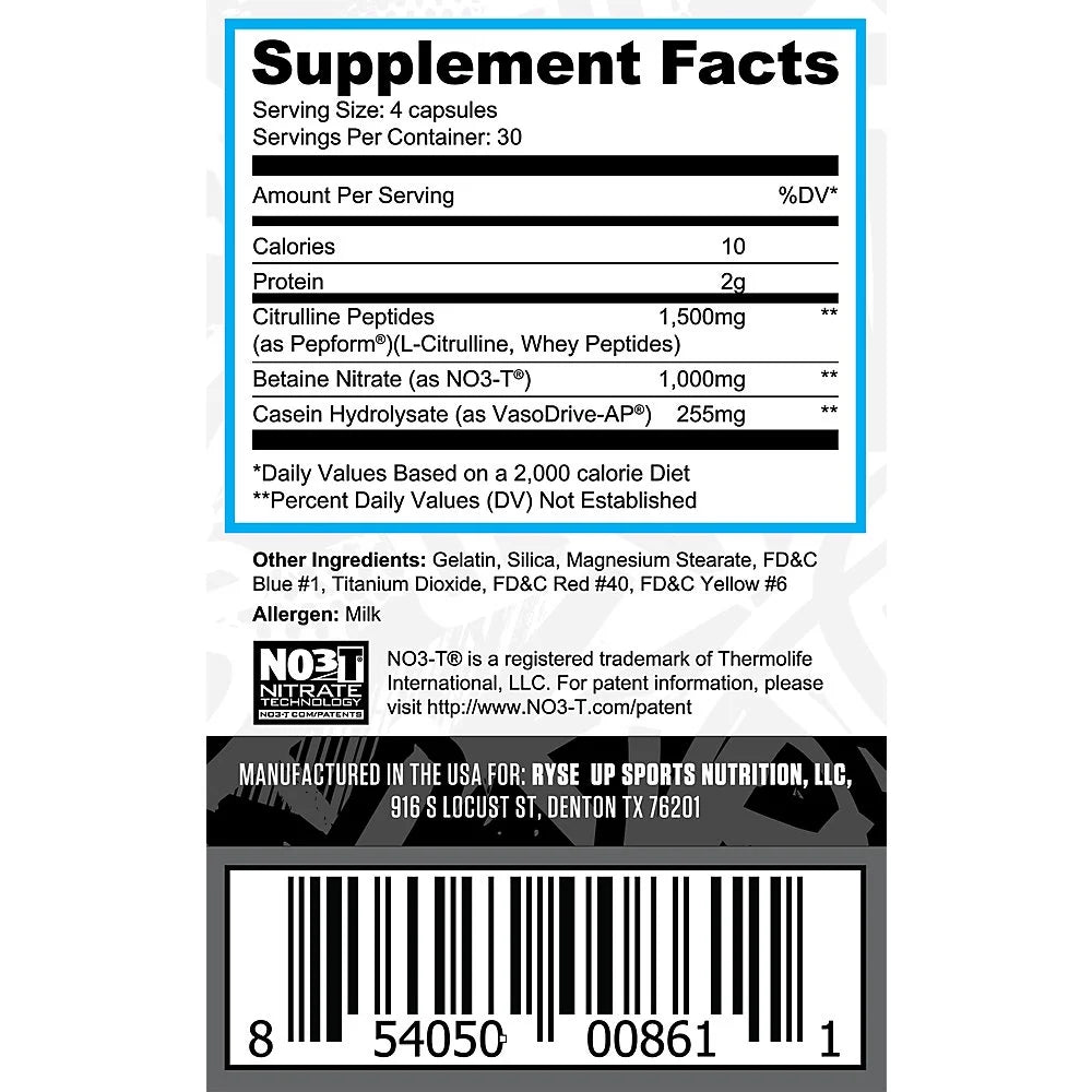 120 Capsules Pre Workout W937