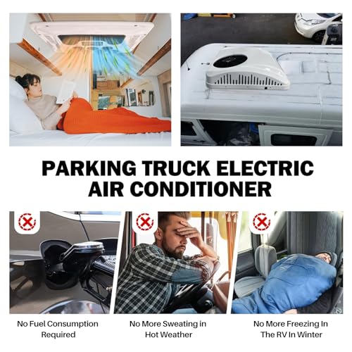 12V 8500BTU Quiet Rooftop RV Air Conditioner Heater Combo Y268