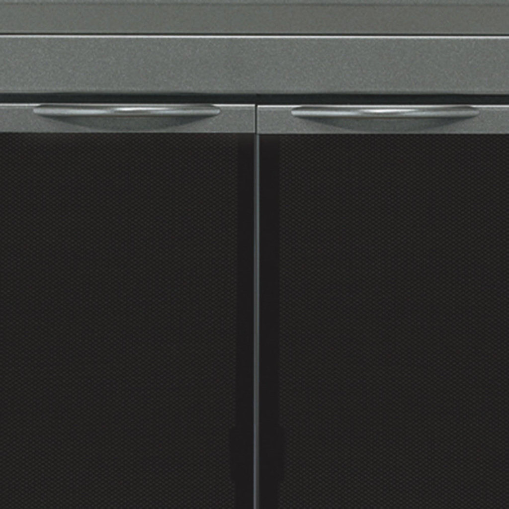 Gunmetal Large Fireplace Glass Door W4046