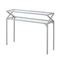 Silver Metal Hall Console Table Z379
