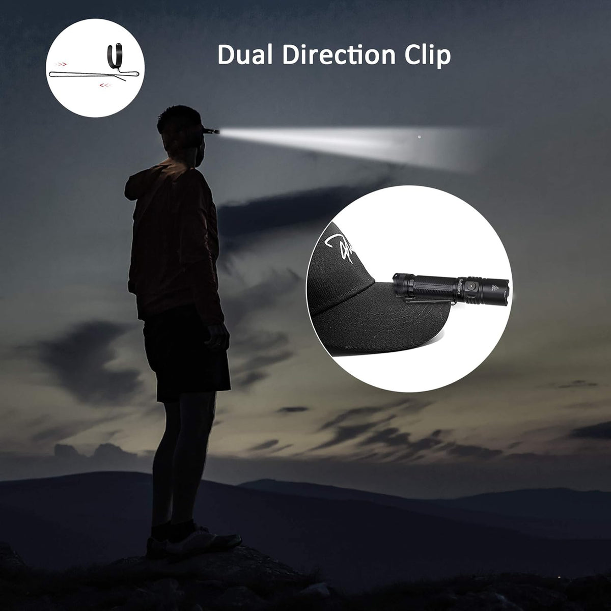 Rechargeable LED Flashlight 2000 Lumen with ATR, USB-A to USB-C Cable R4230