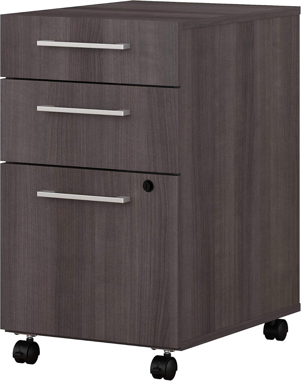 White 3 Drawer Mobile File Cabinet V3078