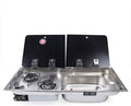 2 Burner Gas Stove Hob With Stainless Sink Faucet Cooktop S94950