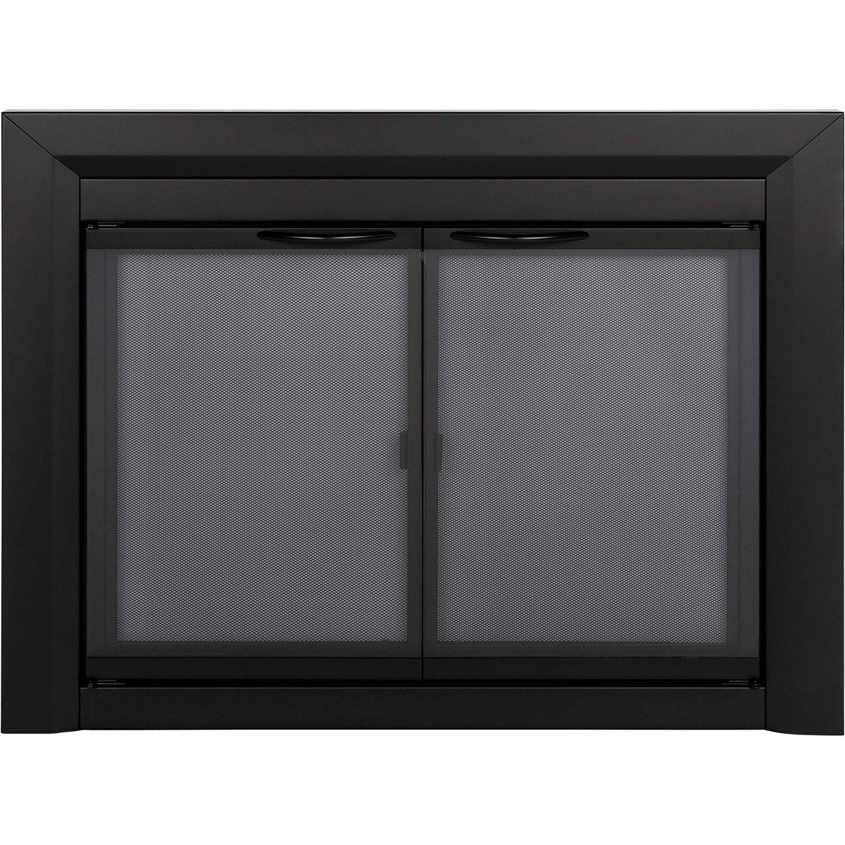 Gunmetal Large Fireplace Glass Door W4046