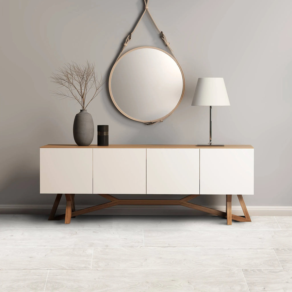 Whitewash Vinyl Plank 9inx48in 8 Planks 24 Sq. ft. A66185