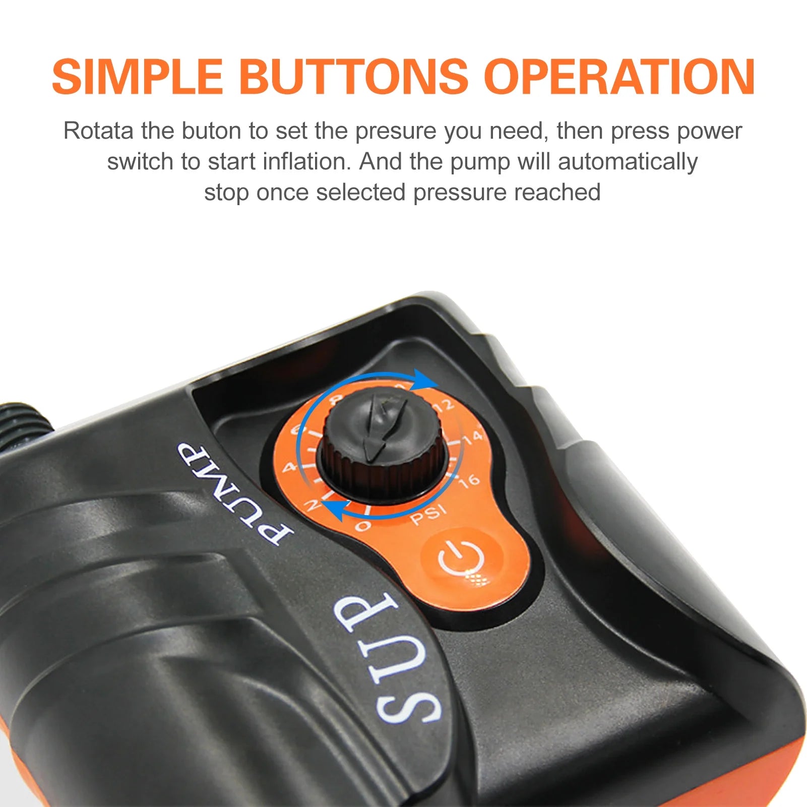 Inflation Pump with 6 Nozzles, 16PSI T547