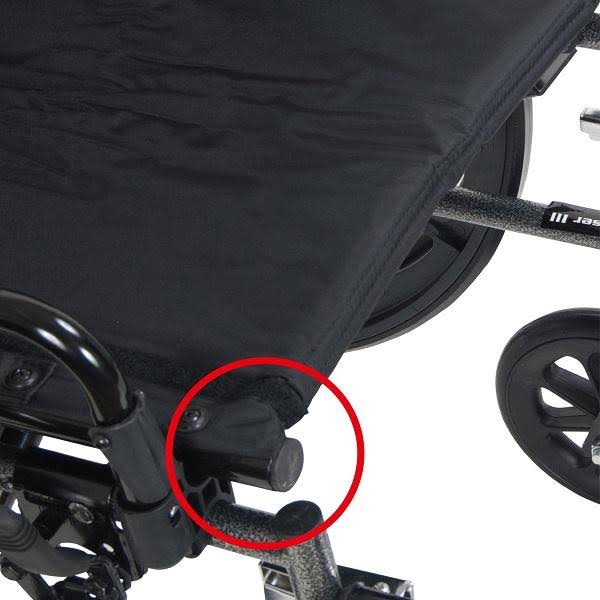 Lightweight Dual Axle Wheelchair with Adjustable Detachable Arms, Elevating Leg Rests, 20x22 G28034