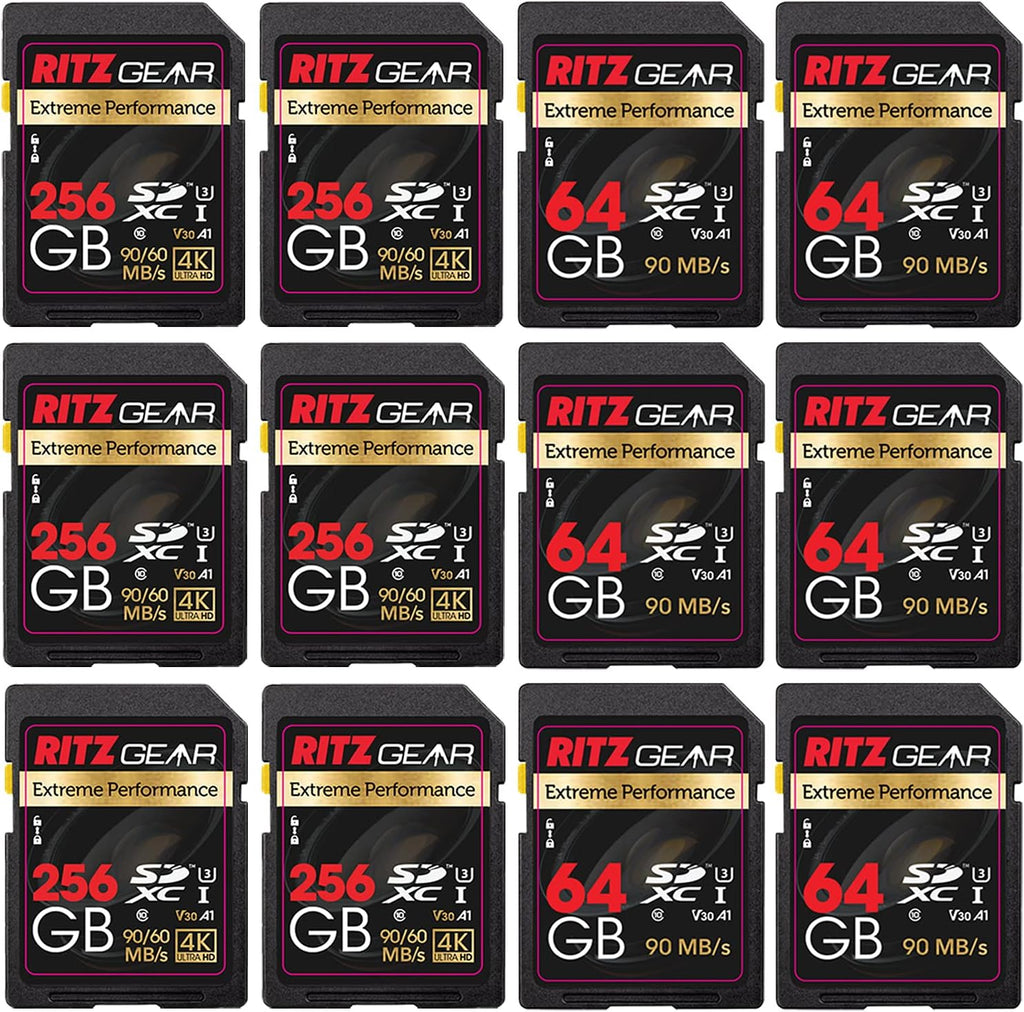64GB UHS-I SDXC V30 Memory Card 3 Units + Holder Pack of 2 D583