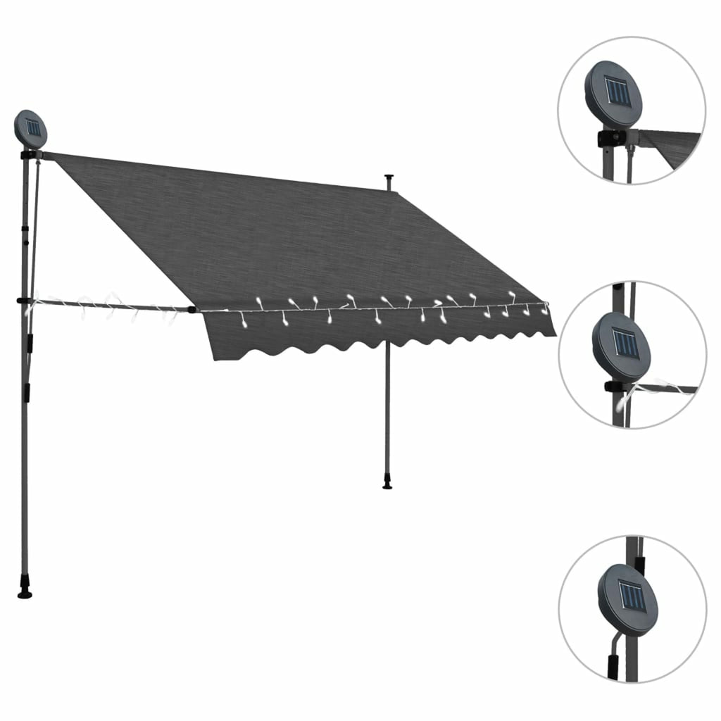 118.1" Anthracite Retractable Awning K2521