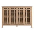 Light Oak Wood 4 Door Accent Cabinet W55543