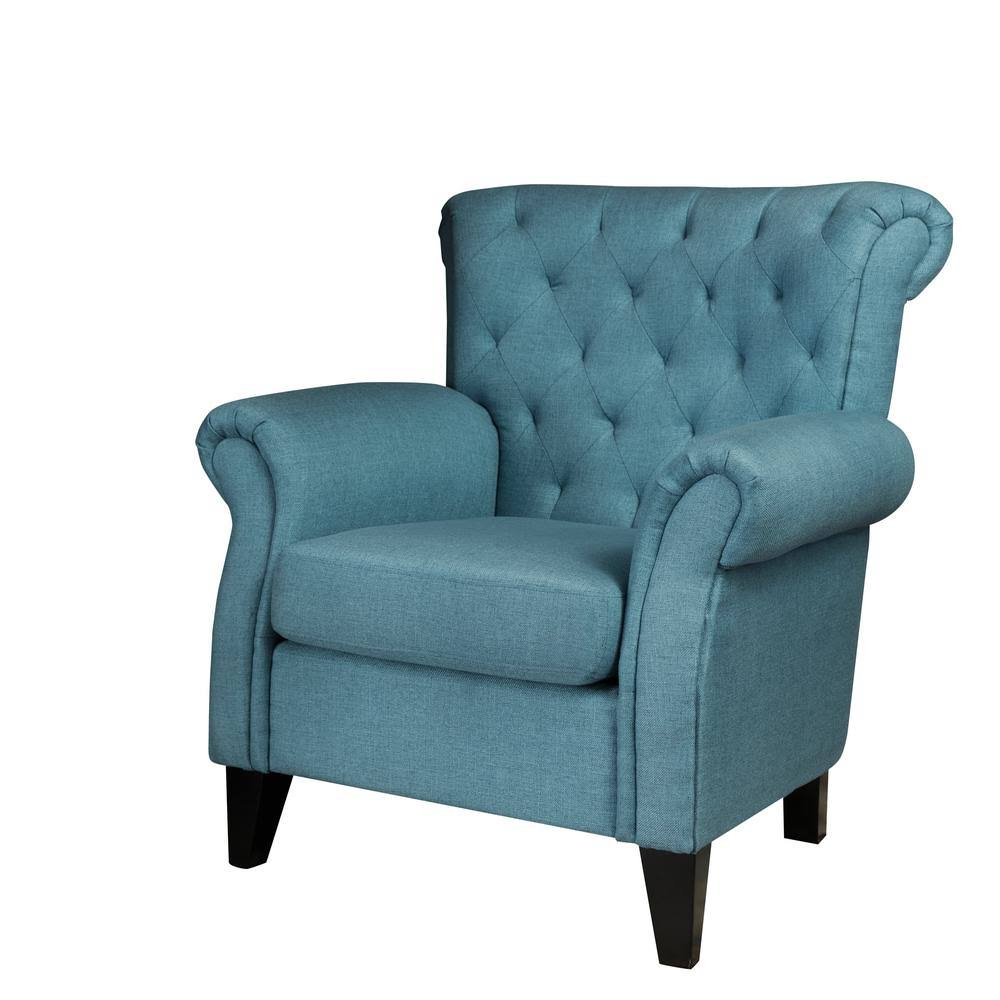 Blue Polyester Accent Chair N419267