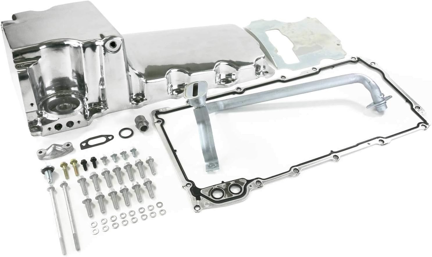 Rear Sump Retrofit Oil Drain Pan Lightweight Cast Aluminum Satin K29129