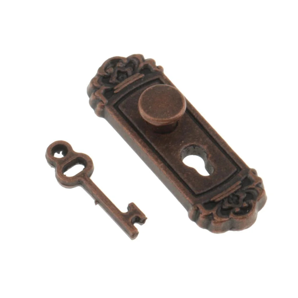 1:12 Ancient Metal Door Knob Dollhouse Miniature Handle N643