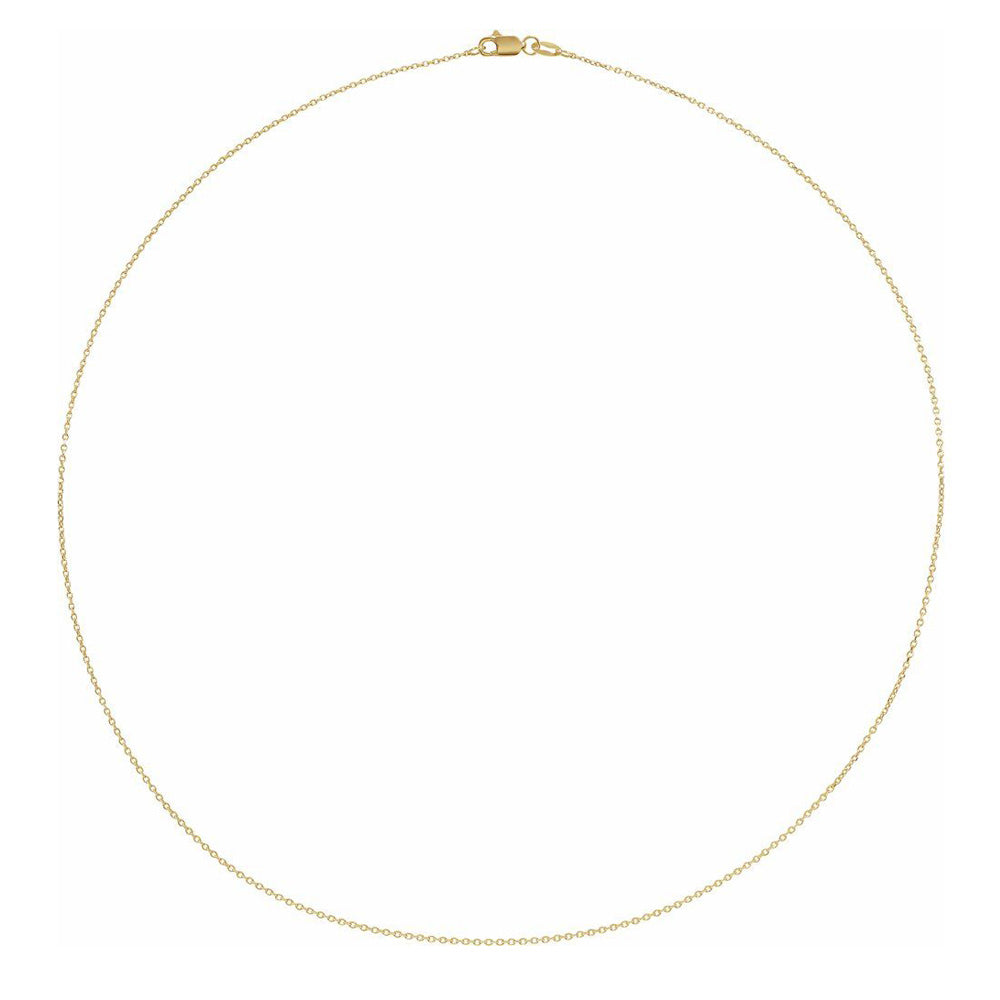 18K Yellow Gold Diamond-Cut Cable Chain Necklace, 20 Inch S958