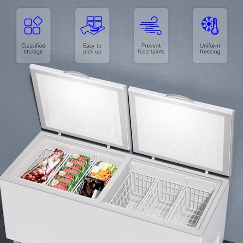 2 Pack 17.5 Inch Freezer Storage Bins with Handles H5536